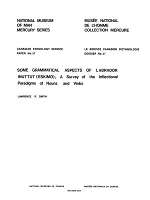 cover image of Some Grammatical Aspects of Labrador Inuttut (Eskimo)